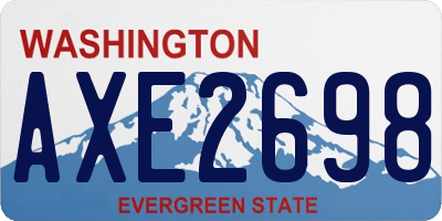 WA license plate AXE2698