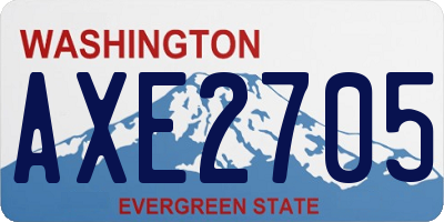 WA license plate AXE2705
