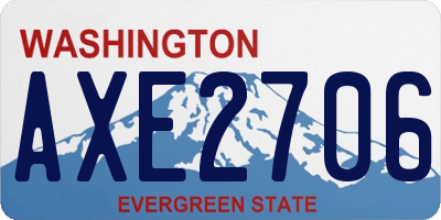 WA license plate AXE2706