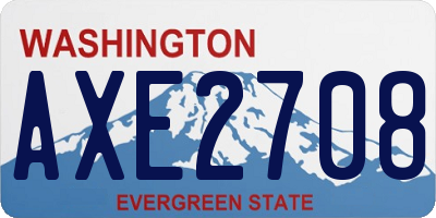 WA license plate AXE2708