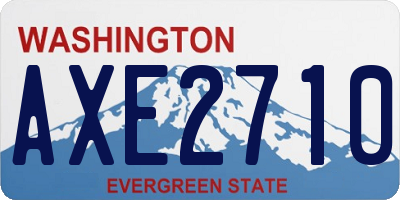 WA license plate AXE2710