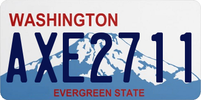 WA license plate AXE2711