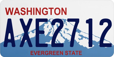 WA license plate AXE2712