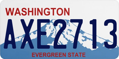 WA license plate AXE2713