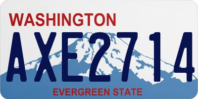 WA license plate AXE2714