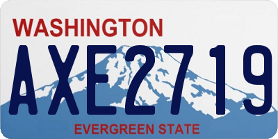 WA license plate AXE2719