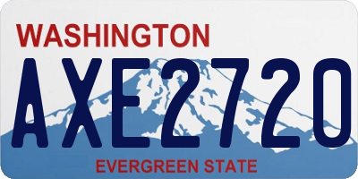 WA license plate AXE2720