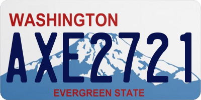 WA license plate AXE2721
