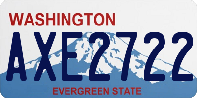 WA license plate AXE2722