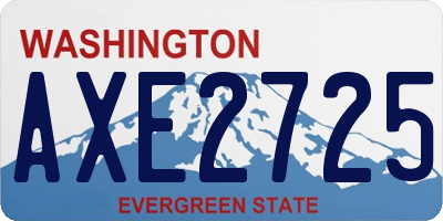 WA license plate AXE2725