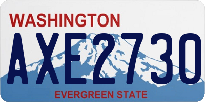 WA license plate AXE2730