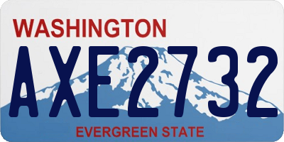 WA license plate AXE2732