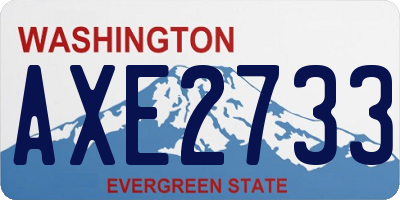 WA license plate AXE2733