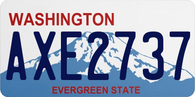 WA license plate AXE2737