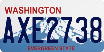 WA license plate AXE2738