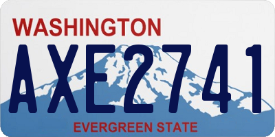 WA license plate AXE2741