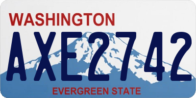 WA license plate AXE2742