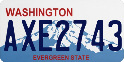 WA license plate AXE2743