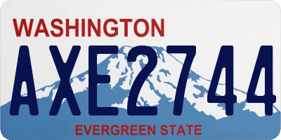 WA license plate AXE2744