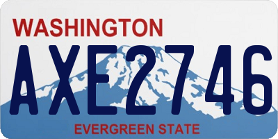 WA license plate AXE2746