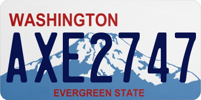 WA license plate AXE2747