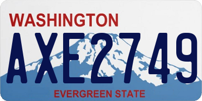 WA license plate AXE2749