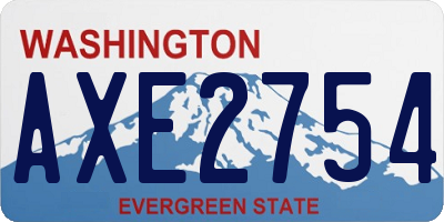 WA license plate AXE2754