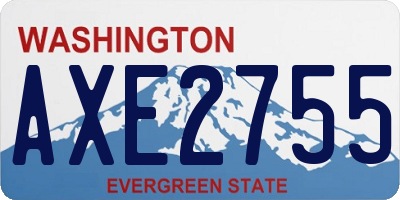 WA license plate AXE2755