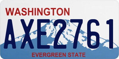 WA license plate AXE2761