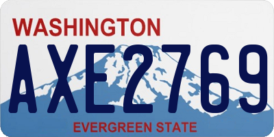 WA license plate AXE2769