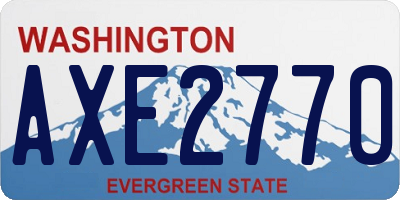 WA license plate AXE2770