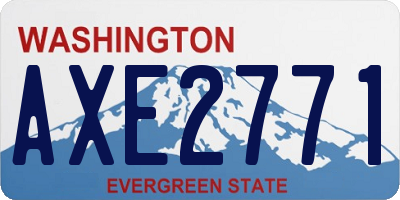 WA license plate AXE2771