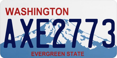 WA license plate AXE2773