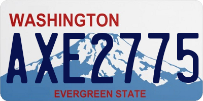 WA license plate AXE2775