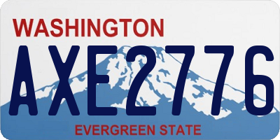 WA license plate AXE2776