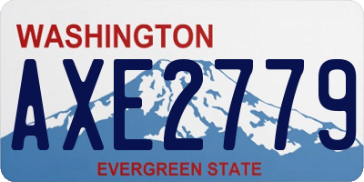 WA license plate AXE2779