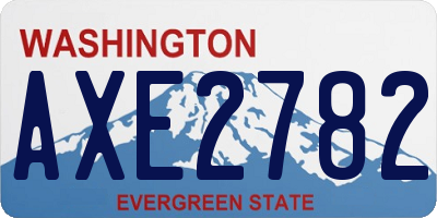 WA license plate AXE2782
