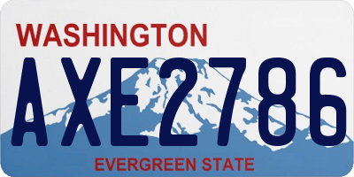 WA license plate AXE2786