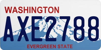 WA license plate AXE2788