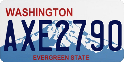 WA license plate AXE2790