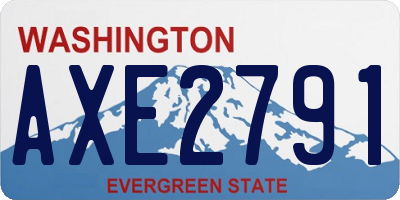 WA license plate AXE2791