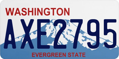 WA license plate AXE2795