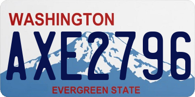 WA license plate AXE2796
