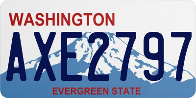WA license plate AXE2797