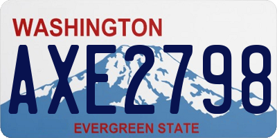 WA license plate AXE2798