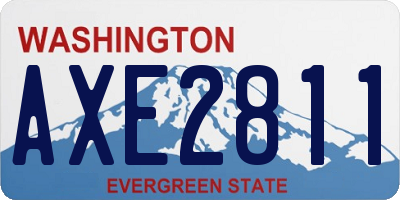 WA license plate AXE2811