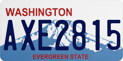 WA license plate AXE2815