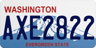 WA license plate AXE2822