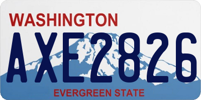 WA license plate AXE2826
