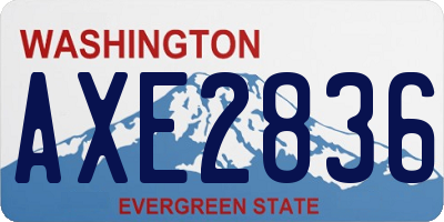 WA license plate AXE2836